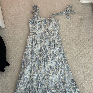 Altar'd State Blue and White Floral Dress